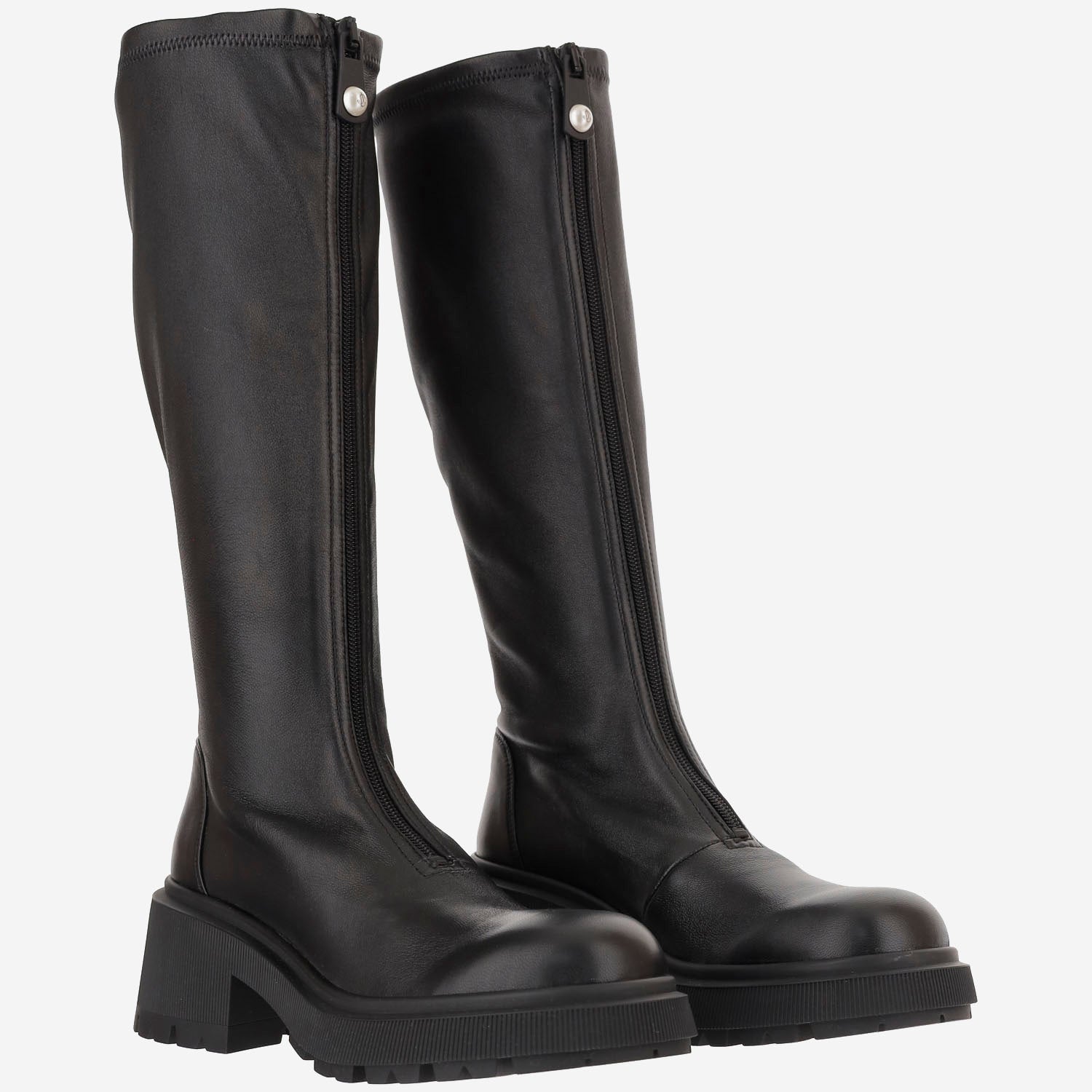 STIVALI IN PELLE LUNEKBFLAT SRNBLACK JIMMY CHOO 