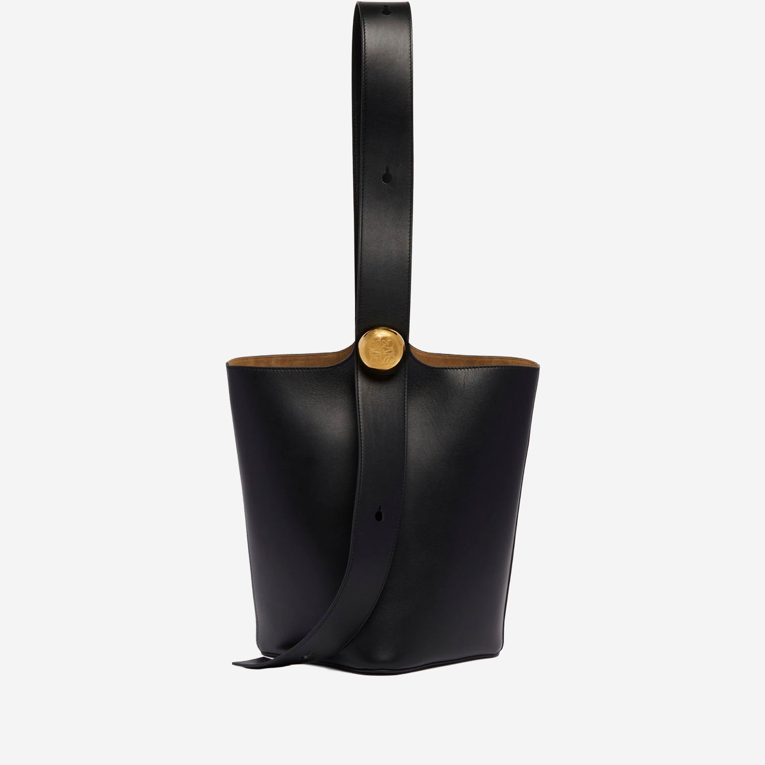 BORSA MEDIA PEBBLE BUCKET IN MORBIDA PELLE DI VITELLO AANBBBWX01 1100 LOEWE 