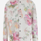 CAMICIA IN DENIM DI COTONE CON MOTIVO FLOREALE S359Y50XA0 2102 LOEWE 