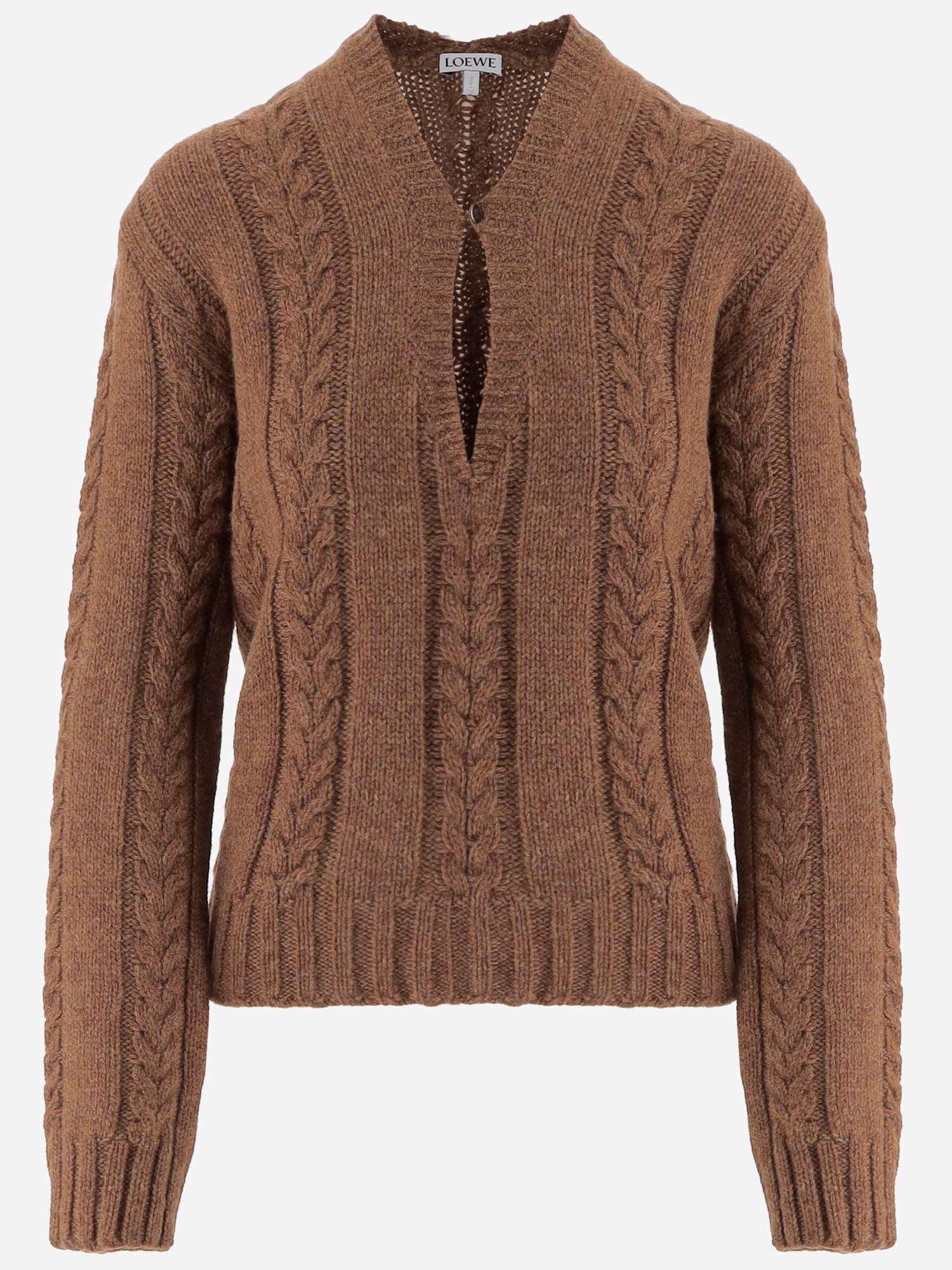 MAGLIONE TRECCIA IN LANA S540Y14KGU 3100 LOEWE 