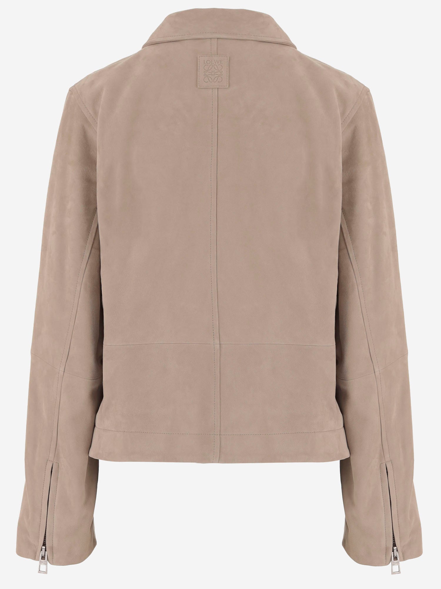Giacca in pelle scamosciata con cintura S540Y34L58 2210 LOEWE 