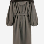 CAPPOTTO IN COTONE CON COLLO IN PELLICCIA 226925 GREY MAGDA BUTRYM 