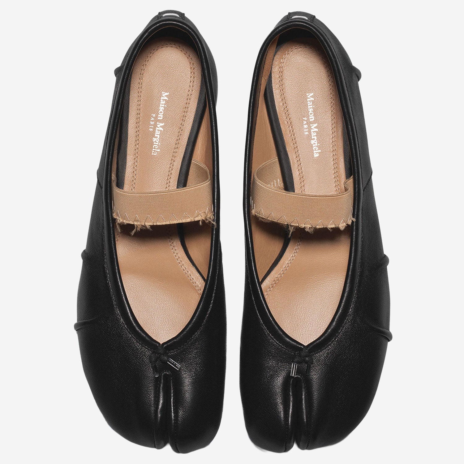 BALLERINE IN PELLE CON PUNTA TABI S39WZ0104 P6853HA334 MAISON MARGIELA 