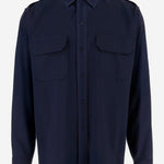 CAMICIA IN LANA CON TASCHINI E SPALLINE S50DT0059 M35524470 MAISON MARGIELA 