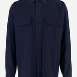 CAMICIA IN LANA CON TASCHINI E SPALLINE S50DT0059 M35524470 MAISON MARGIELA 