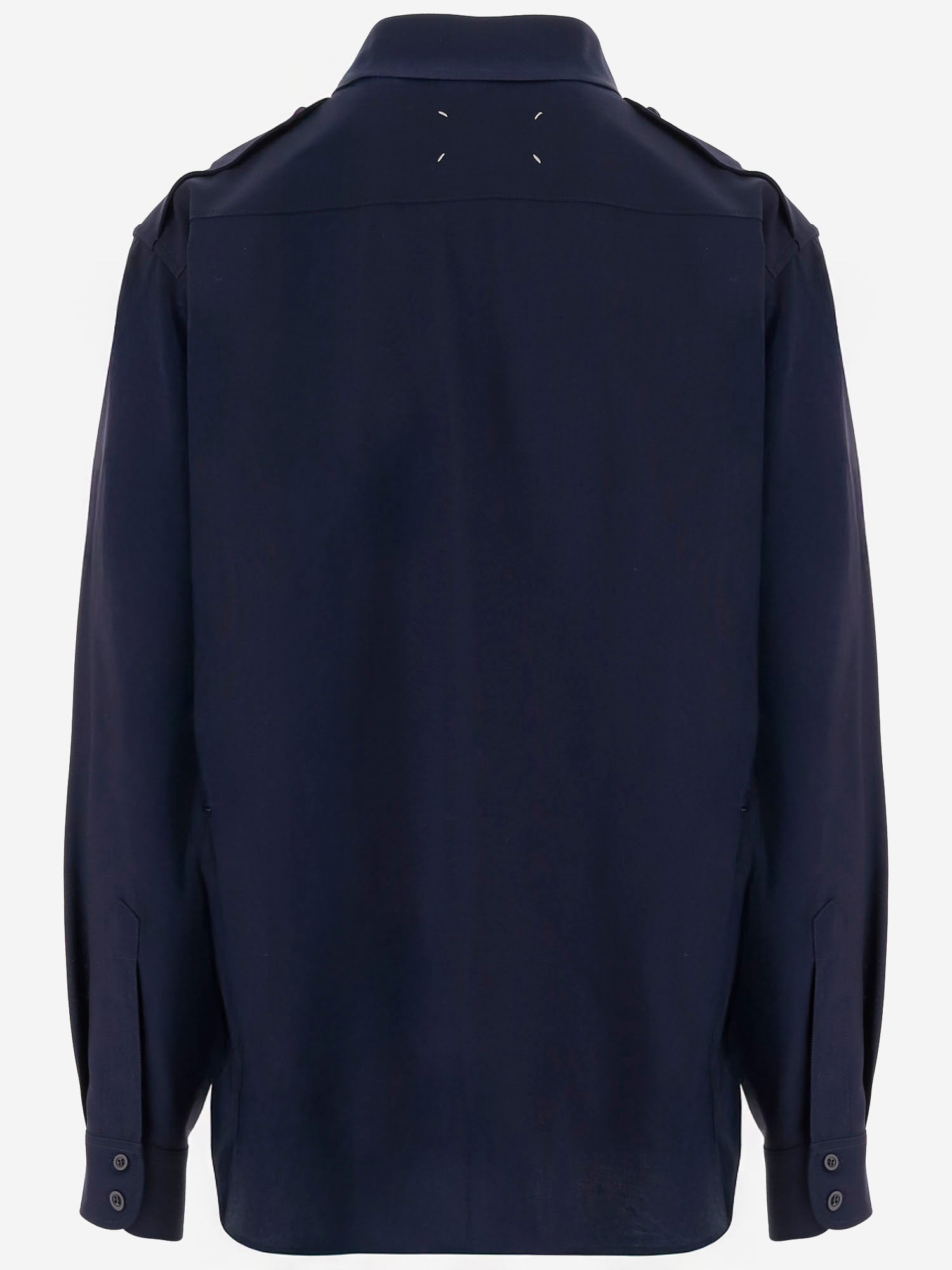 CAMICIA IN LANA CON TASCHINI E SPALLINE S50DT0059 M35524470 MAISON MARGIELA 