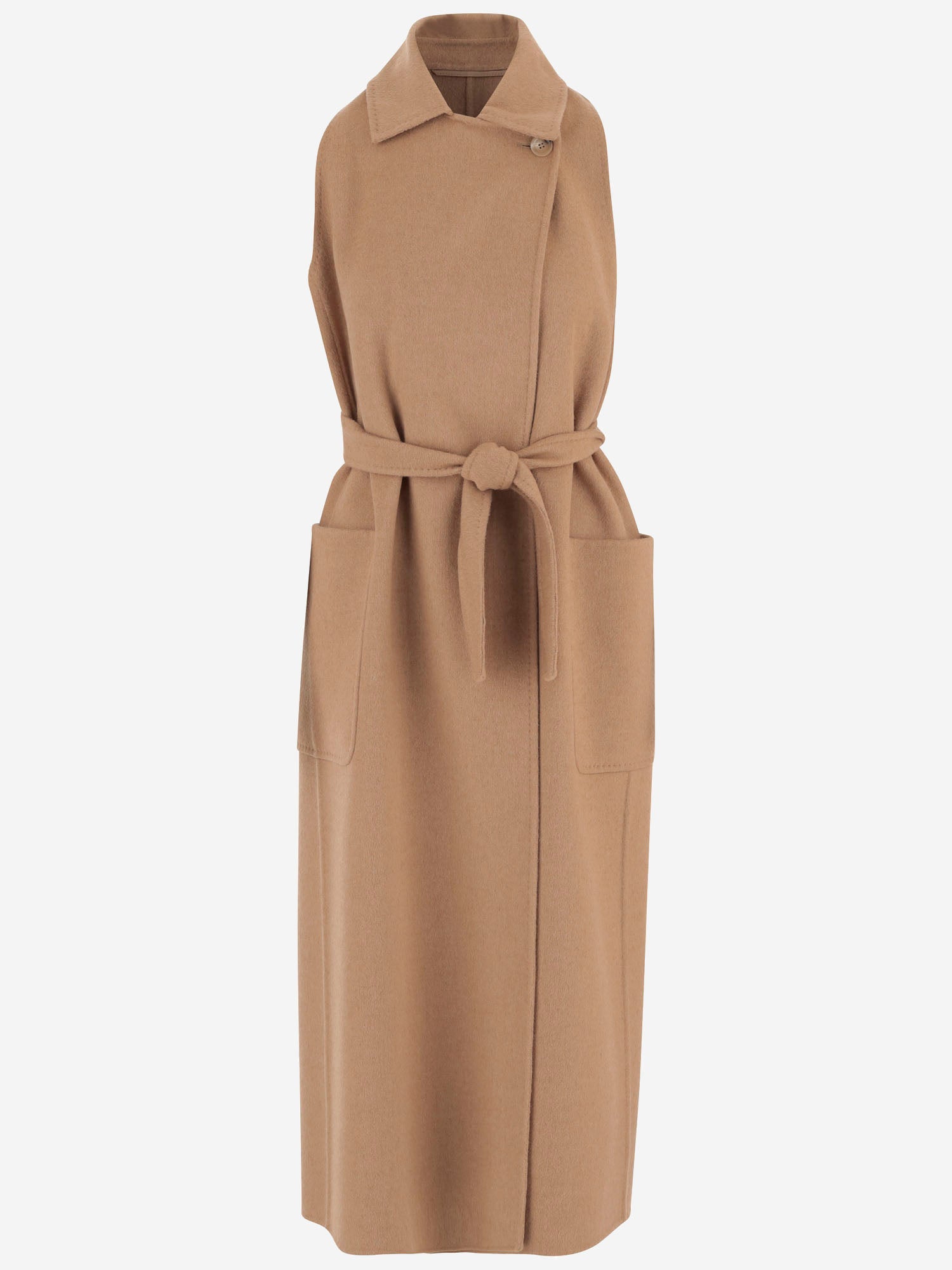 CAPPOTTO LUNGO SENZA MANICHE IN CAMMELLO BERLINA1234 001 MAX MARA 