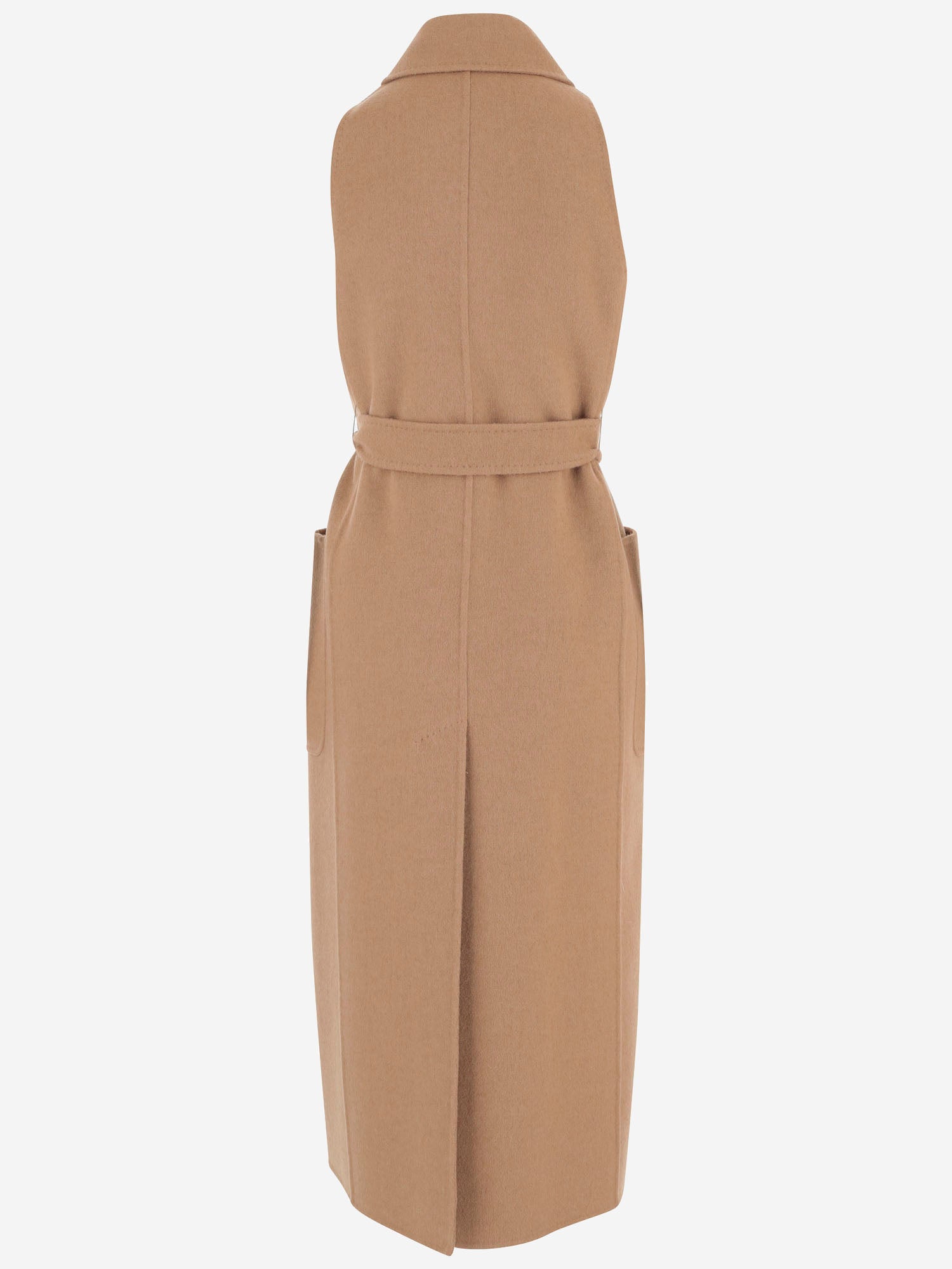 CAPPOTTO LUNGO SENZA MANICHE IN CAMMELLO BERLINA1234 001 MAX MARA 