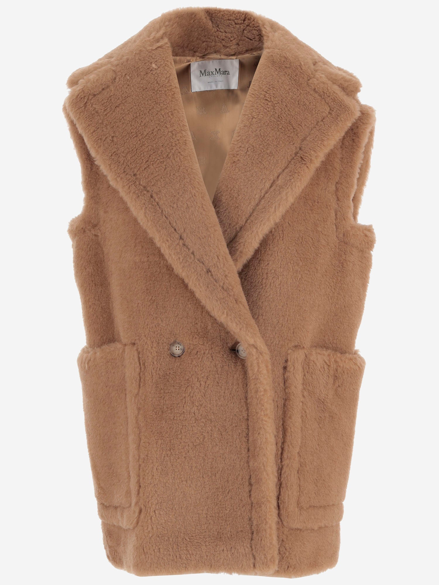 Gilet in Teddy in cammello e seta BREDA1234 001 MAX MARA 