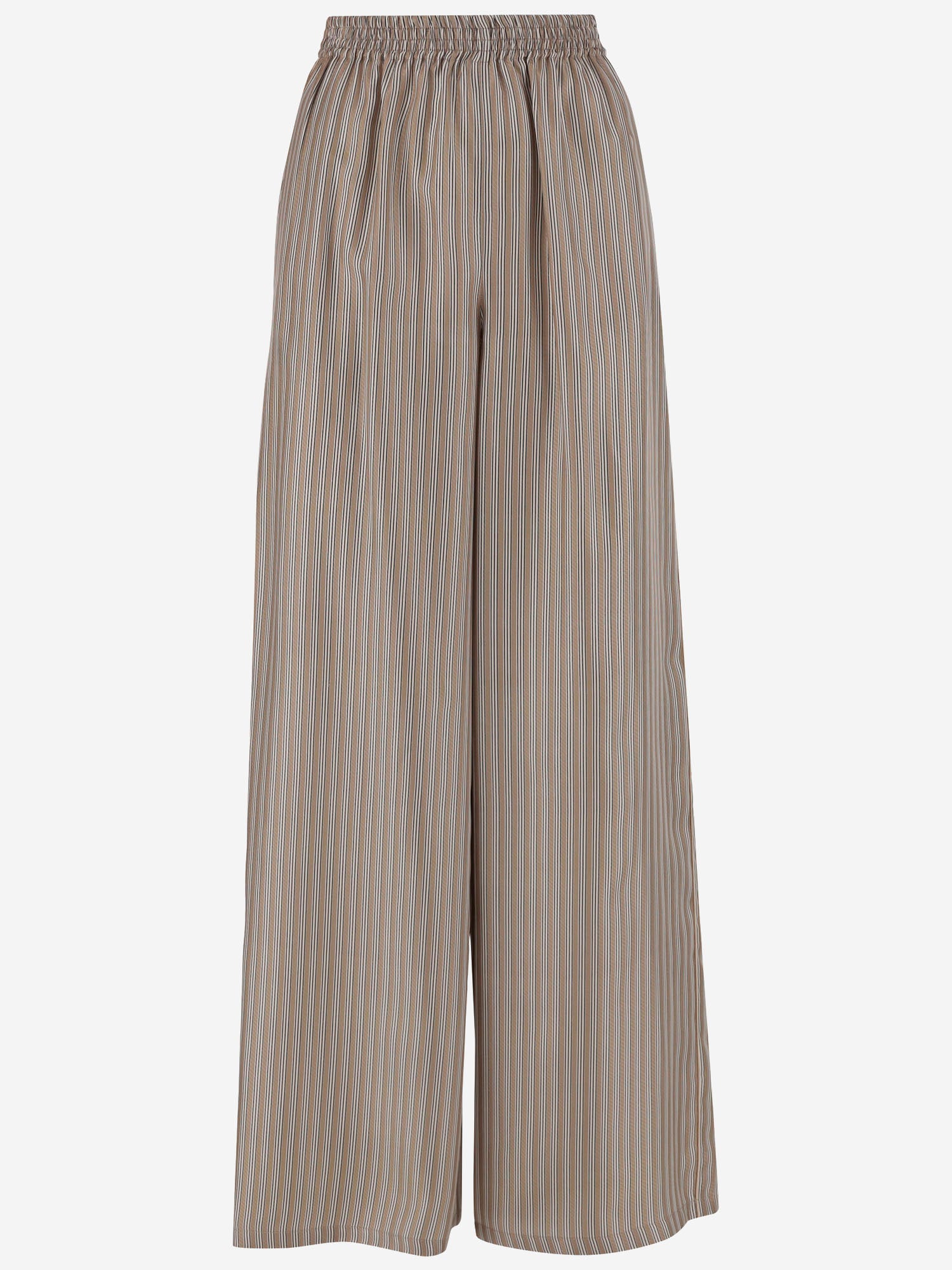 PANTALONI IN SETA CON MOTIVO A RIGHE LADINO 002 MAX MARA 