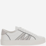 Sneakers Monaco2 in pelle e glitter 4M00070 M7232001 MONCLER 