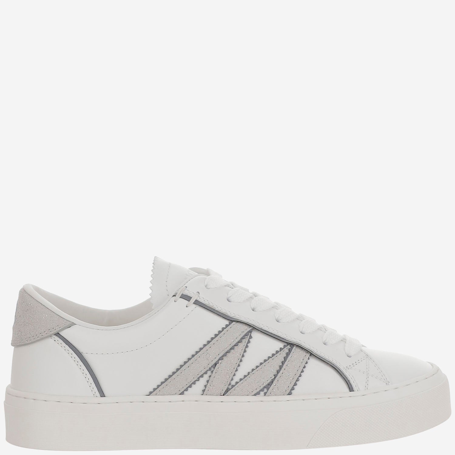 Sneakers Monaco2 in pelle e glitter 4M00070 M7232001 MONCLER 
