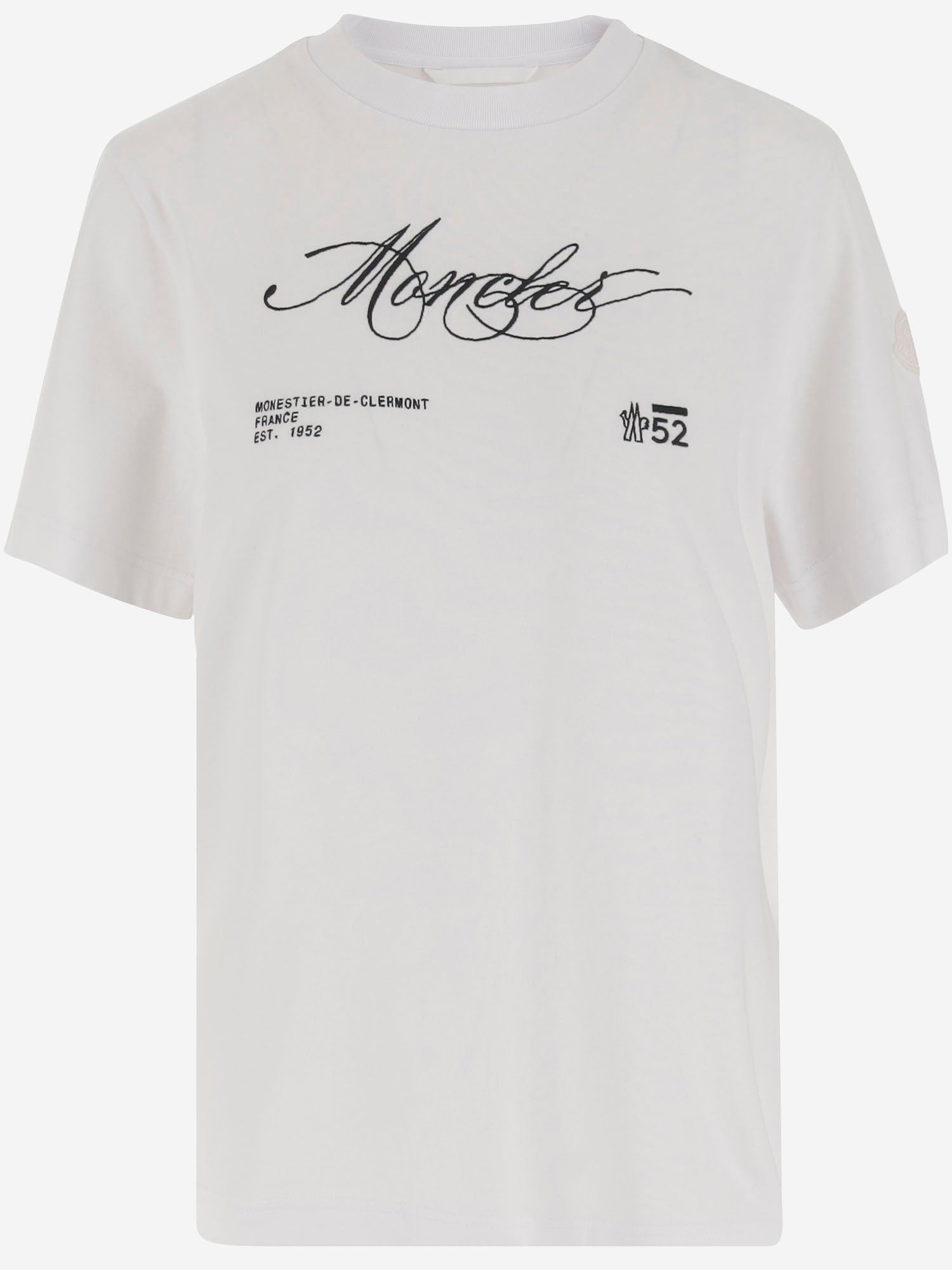 T-SHIRT IN COTONE CON LOGO 8C00012 89AUG00A MONCLER 