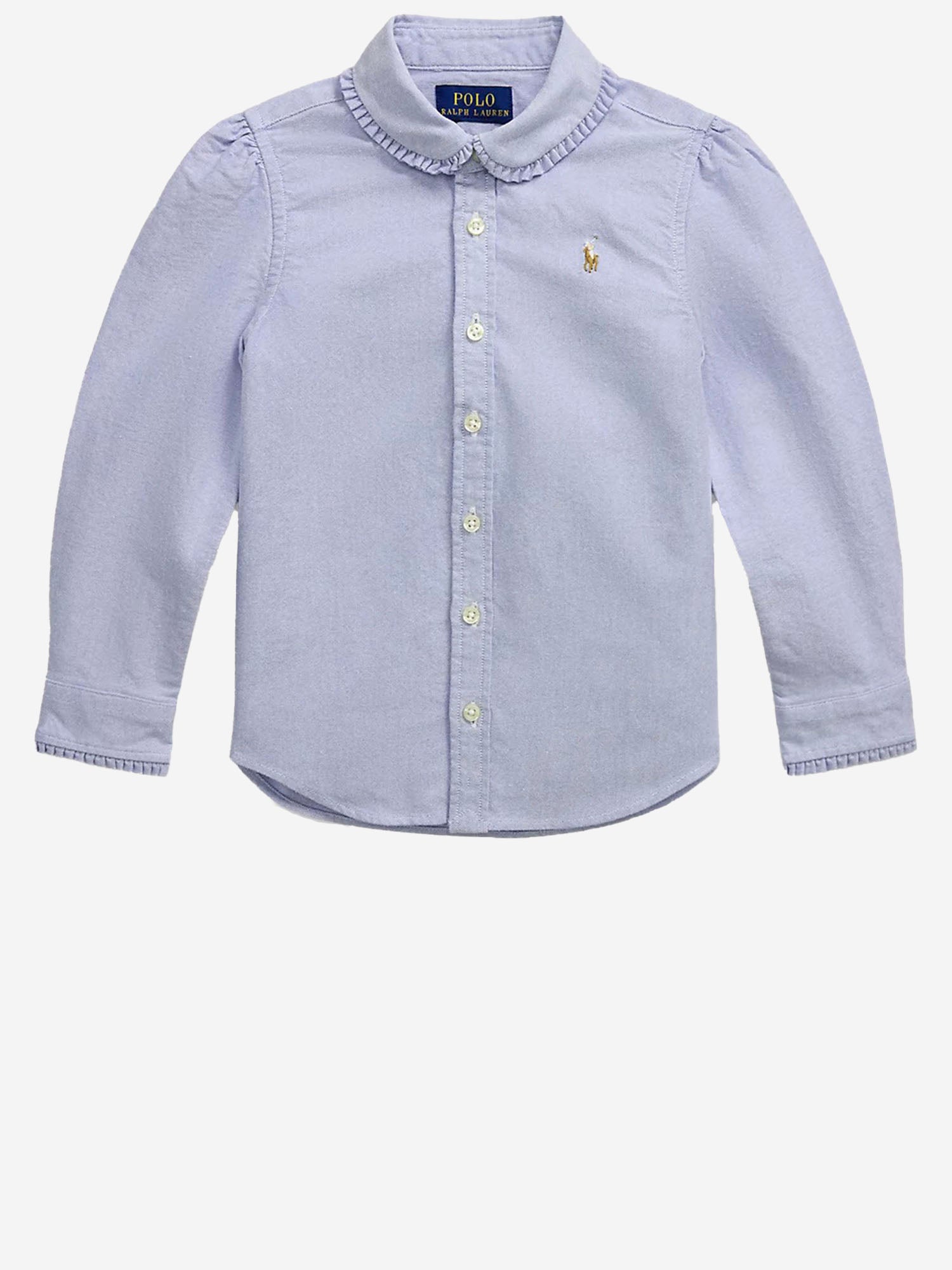 CAMICIA IN COTONE CON VOLANT 312929954 003 POLO RALPH LAUREN KIDS 