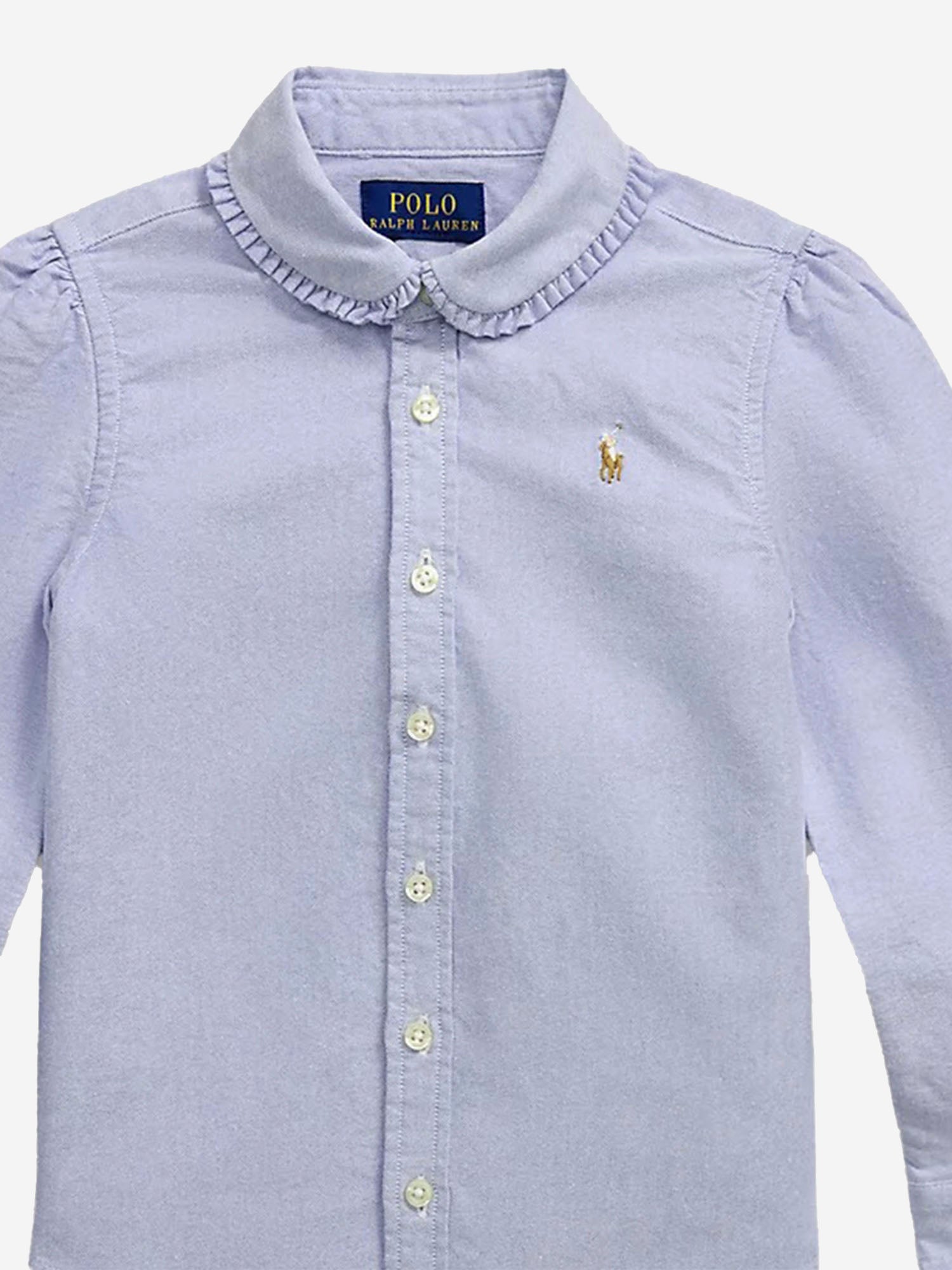 CAMICIA IN COTONE CON VOLANT 312929954 003 POLO RALPH LAUREN KIDS 