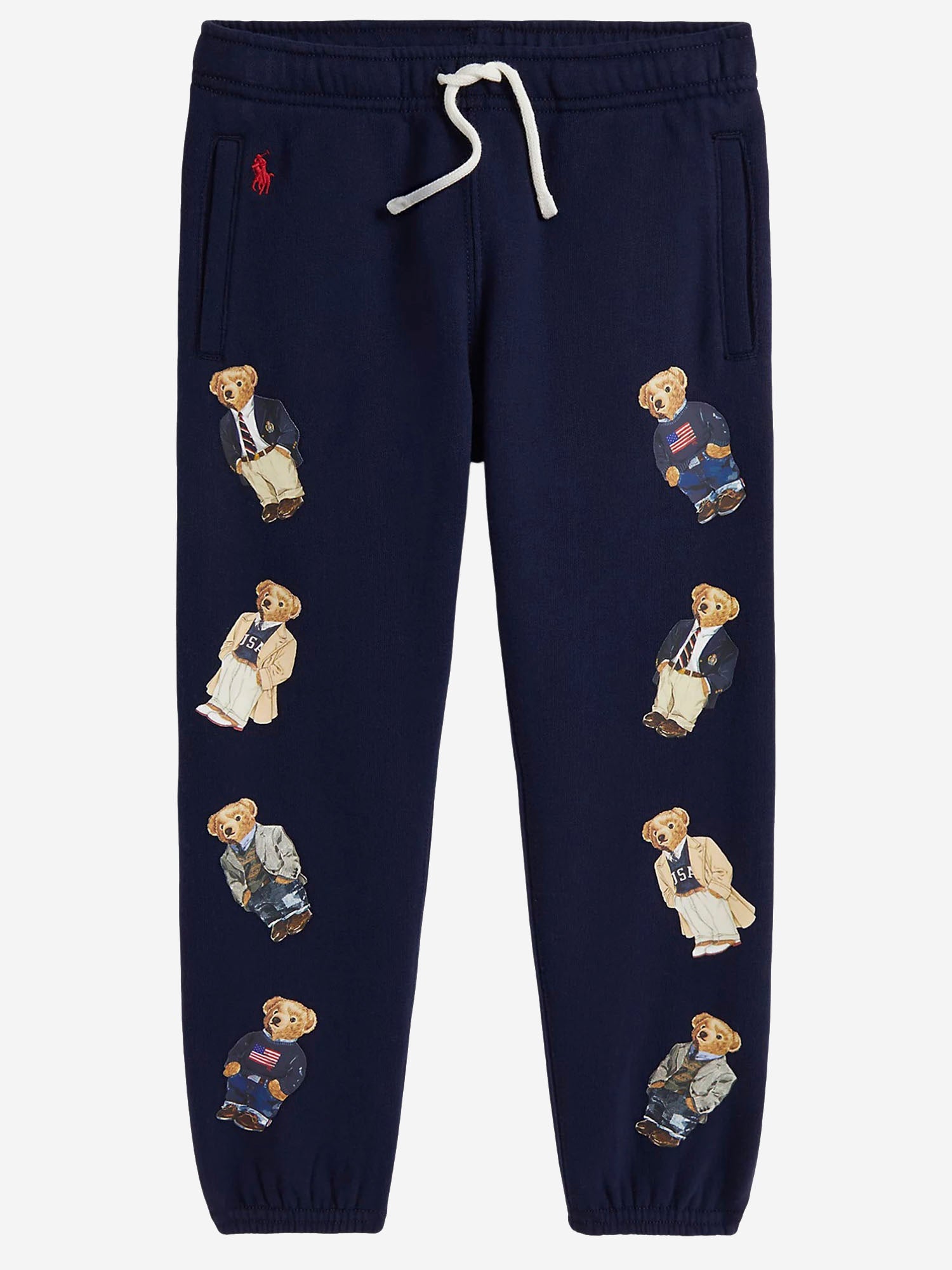 PANTALONI IN MISTO COTONE CON STAMPA POLO BEAR 313979044 001 POLO RALPH LAUREN KIDS 