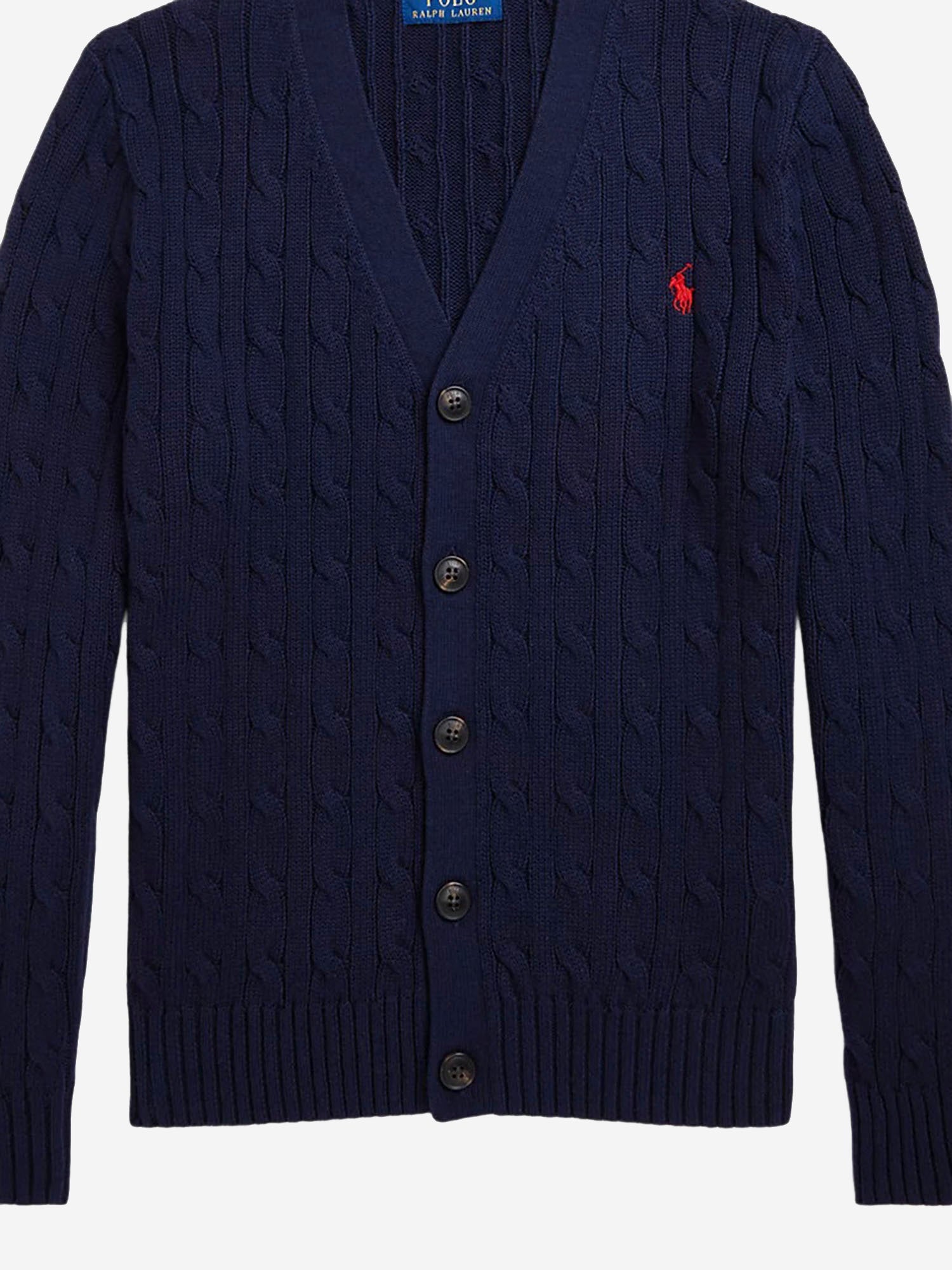CARDIGAN IN COTONE CON LOGO 322925717 006 POLO RALPH LAUREN KIDS 
