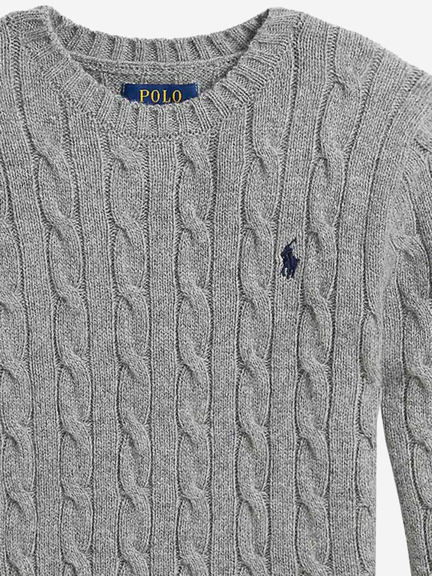 MAGLIONE A TRECCE IN LANA E CASHMERE 323877728 004 POLO RALPH LAUREN KIDS 
