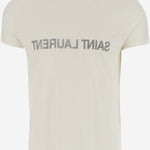 T-SHIRT IN COTONE CON LOGO 663278 Y37AW9744 SAINT LAURENT 