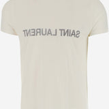 T-SHIRT IN COTONE CON LOGO 663278 Y37AW9744 SAINT LAURENT 