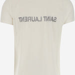 T-SHIRT IN COTONE CON LOGO 663278 Y37AW9744 SAINT LAURENT 