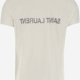 T-SHIRT IN COTONE CON LOGO 663278 Y37AW9744 SAINT LAURENT 
