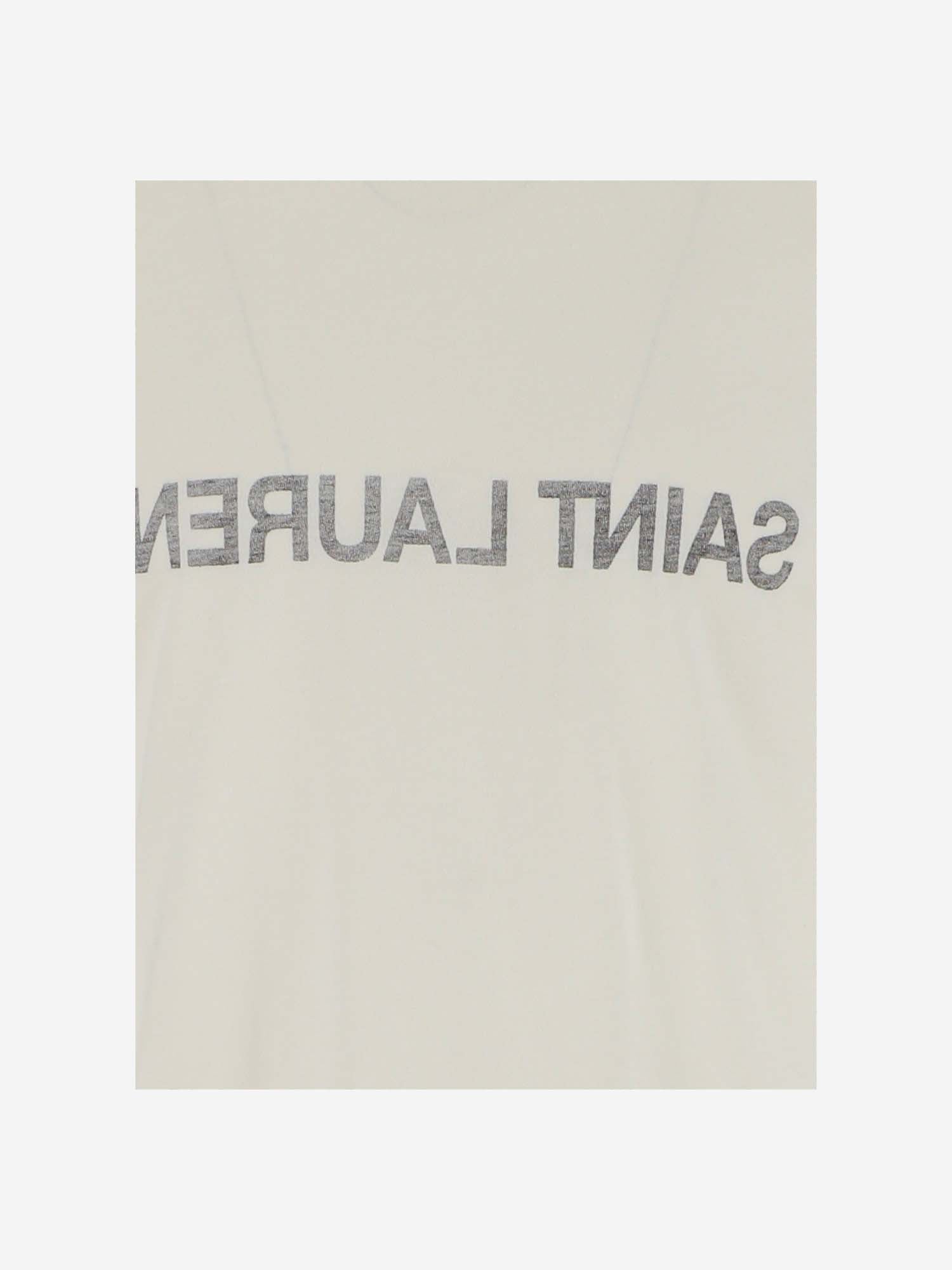 T-SHIRT IN COTONE CON LOGO 663278 Y37AW9744 SAINT LAURENT 