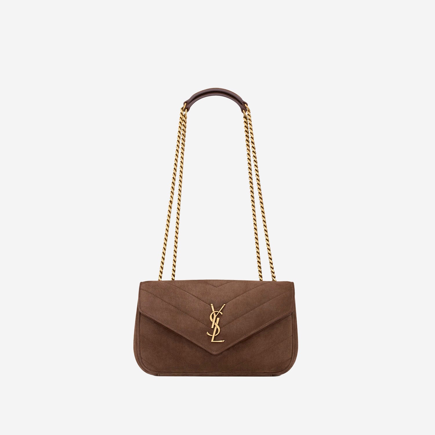 BORSA LOULOU PICCOLA IN MATELASSÉ SUEDE 801437 AAEY62358 SAINT LAURENT 