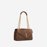 BORSA LOULOU MEDIA IN MATELASSÉ SUEDE 801439 AAEY62358 SAINT LAURENT 
