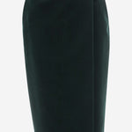 Gonna midi a incrocio in velluto di cotone 826769 Y580T3181 SAINT LAURENT 