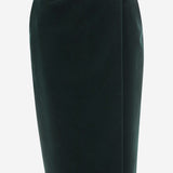 Gonna midi a incrocio in velluto di cotone 826769 Y580T3181 SAINT LAURENT 