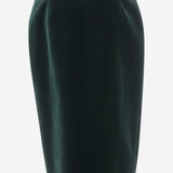 Gonna midi a incrocio in velluto di cotone 826769 Y580T3181 SAINT LAURENT 