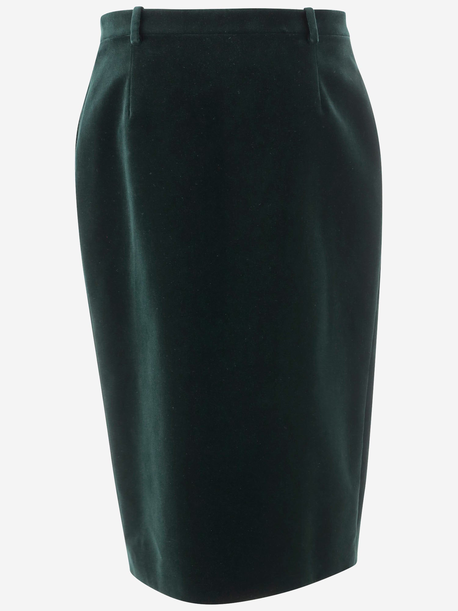 Gonna midi a incrocio in velluto di cotone 826769 Y580T3181 SAINT LAURENT 