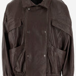 Bomber in pelle a palloncino 836513 YCNF22509 SAINT LAURENT 