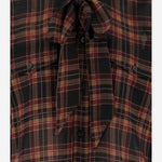 Camicia lavallière CASSANDRE  in lana tartan 838891 Y26ZA6703 SAINT LAURENT 