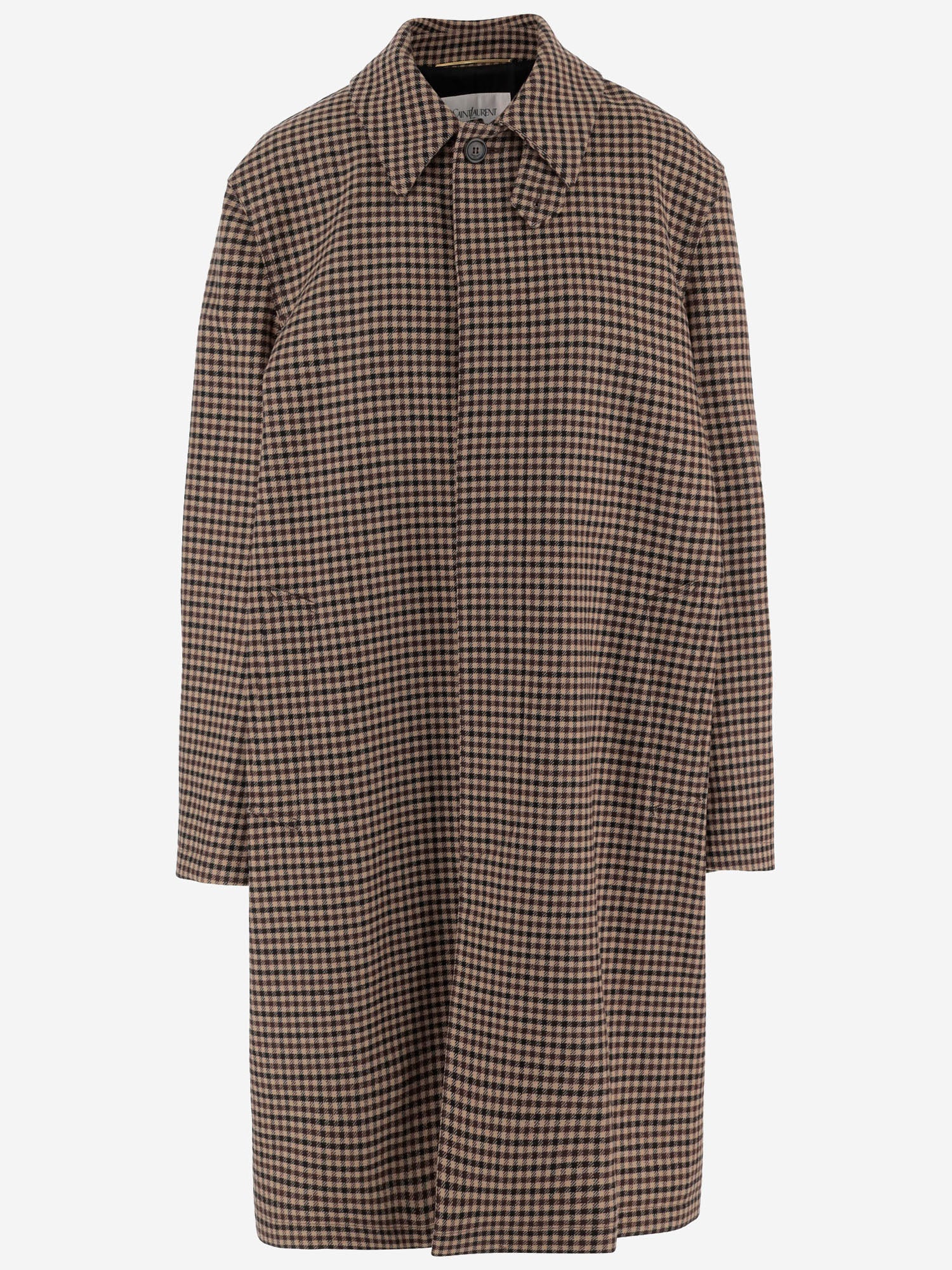 CAPPOTTO IN VICHY A QUADRI 842883 YZ9CF9773 SAINT LAURENT 