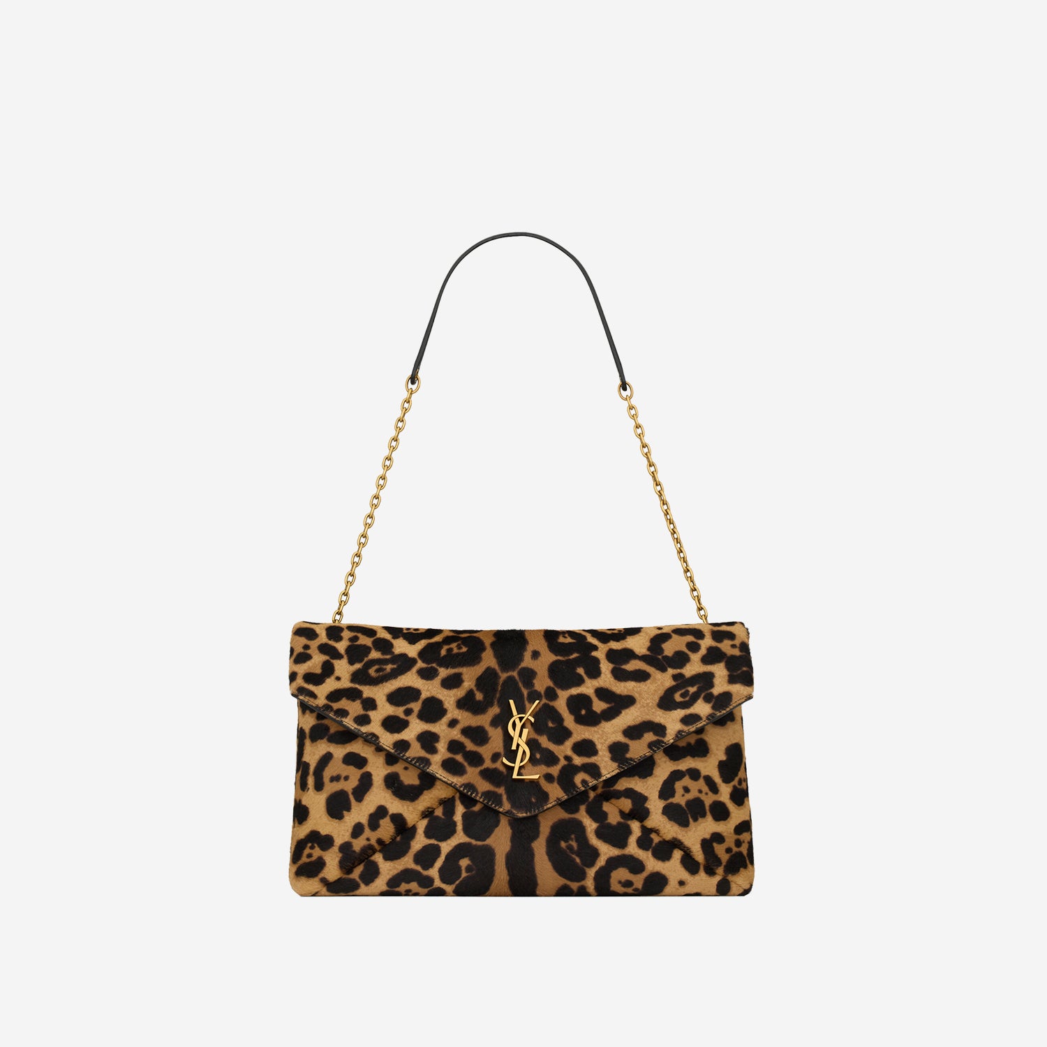 POCHETTE GRANDE IN PELLE DI CAVALLINO 853610 AAFQT2499 SAINT LAURENT 