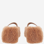 Ballerine ornamento Gancini in shearling 01K586 003CEDARBISCOTTO SALVATORE FERRAGAMO 