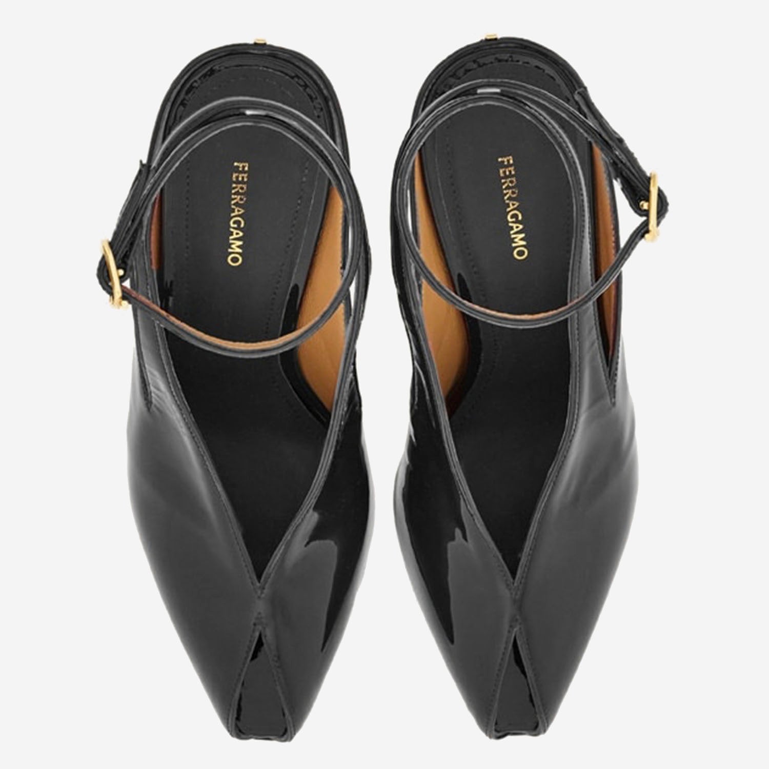 Sandali peep toe con zeppa 01K873 001NEROBISCOTTONERO SALVATORE FERRAGAMO 