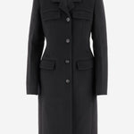 CAPPOTTO MONOPETTO SAGOMATO IN LANA E CASHMERE 13H452 003NERONERO SALVATORE FERRAGAMO 