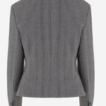 BLAZER MONOPETTO IN CHEVRON 13H682 002NEROWHITE SALVATORE FERRAGAMO 