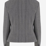 BLAZER MONOPETTO IN CHEVRON 13H682 002NEROWHITE SALVATORE FERRAGAMO 