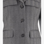 BLAZER MONOPETTO IN CHEVRON 13H682 002NEROWHITE SALVATORE FERRAGAMO 