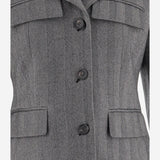 BLAZER MONOPETTO IN CHEVRON 13H682 002NEROWHITE SALVATORE FERRAGAMO 