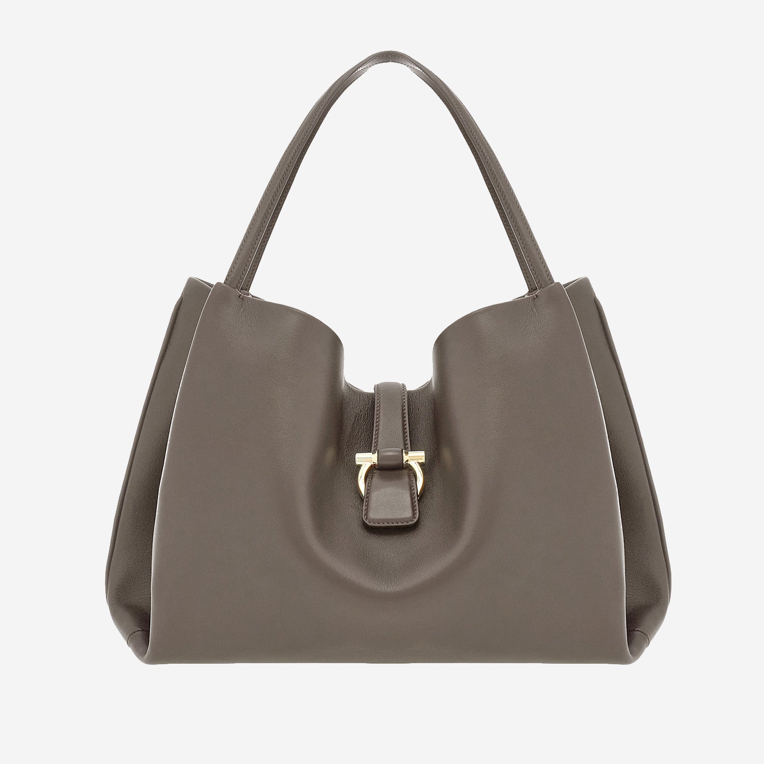 BORSA A SPALLA IN PELLE 219804 001NERO SALVATORE FERRAGAMO 