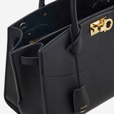 Borsa a mano in pelle martellata 21A110 001NERO SALVATORE FERRAGAMO 