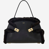 BORSA A SPALLA HUG SOFT 21A443 001NEROTESTADIMORO SALVATORE FERRAGAMO 