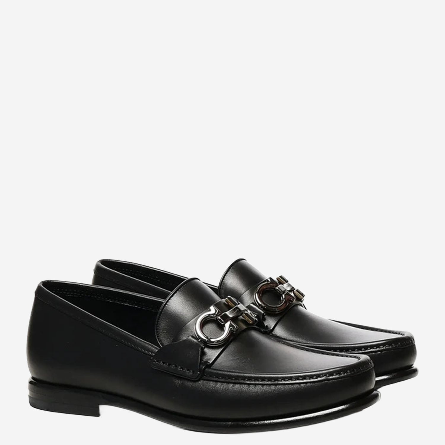 MOCASSINI IN PELLE LUCIDA AVRIL 001NERONERONERO SALVATORE FERRAGAMO 