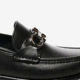 MOCASSINI IN PELLE LUCIDA AVRIL 001NERONERONERO SALVATORE FERRAGAMO 
