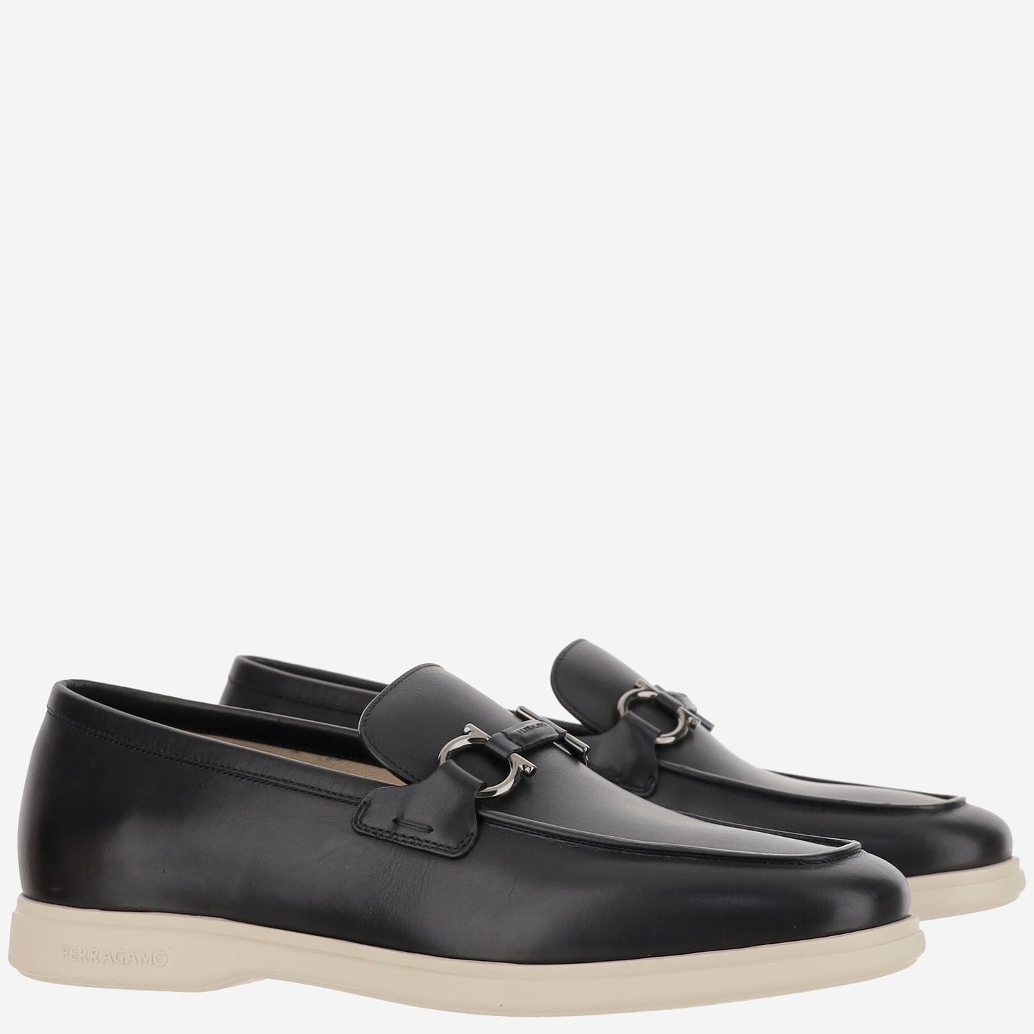 MOCASSINI GANICINI IN PELLE COSIMO 006NERONATURALENEWBISCOTTO SALVATORE FERRAGAMO 
